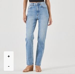 ROLLA'S Light Blue Denim Highrise Straight Leg Jeans - Size 27